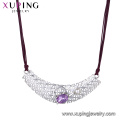 necklace-00639 xuping 2018 nuevo diseño de lujo collar de mujer con cristal y perla